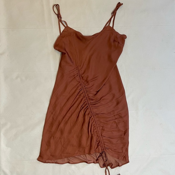 NWT New Free People Be My Ruched Wind Blush Slip Dress Size L - Picture 5 of 10